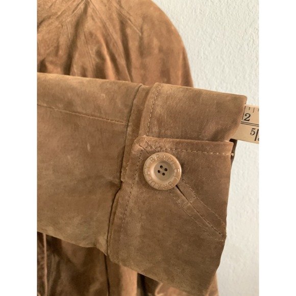 Bradley Bayou Genuine Leather Jacket – Women's 2X – Brown Suede - Stand Collar - Picture 8 of 16